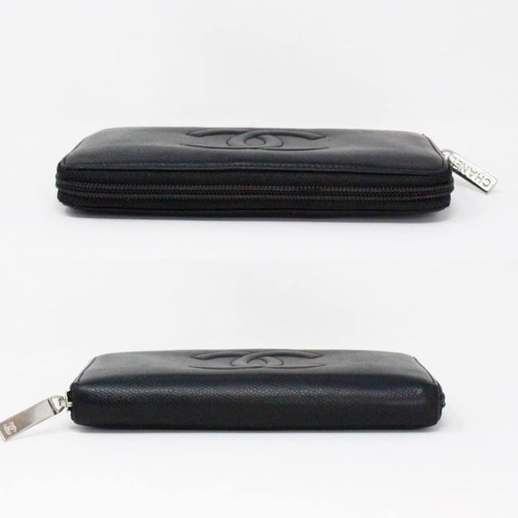 CHANEL #MCA189 Black Leather Timeless CC Zip Around Wallet - Picture 9 of 9